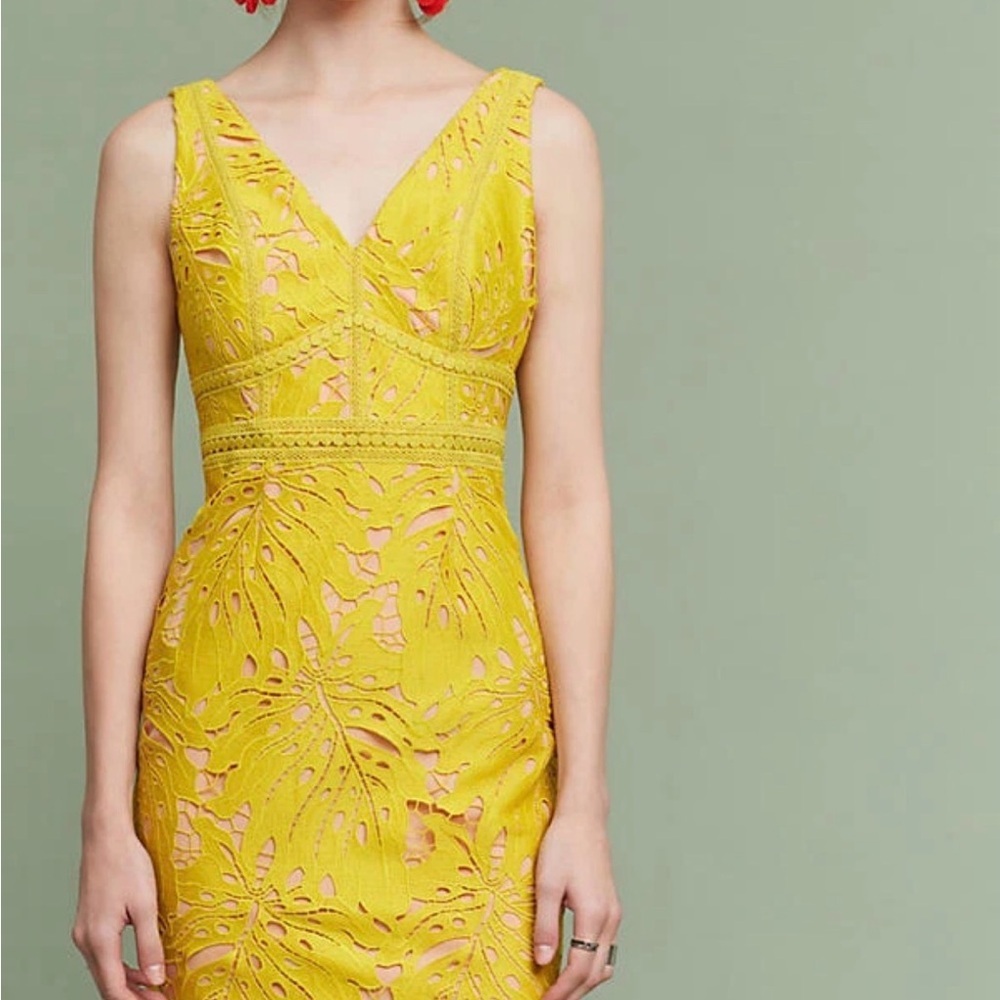 NEW‎ ANTHROPOLOGIE Gardenia Lace Column Dress by Maeve